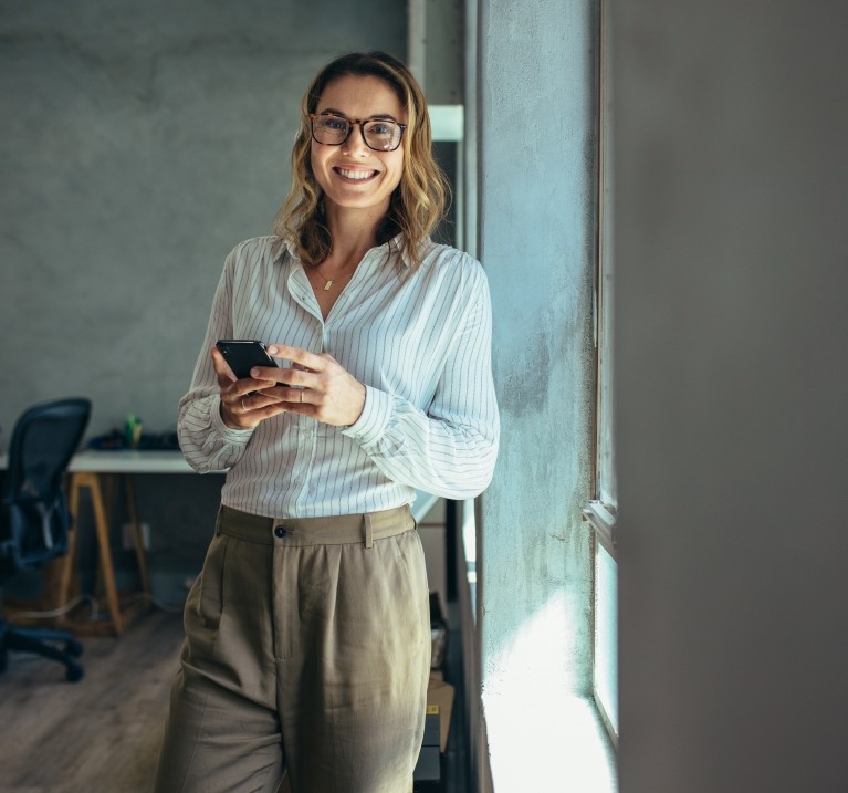 image of a smiling professional woman