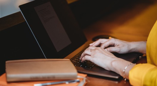 person working on computer