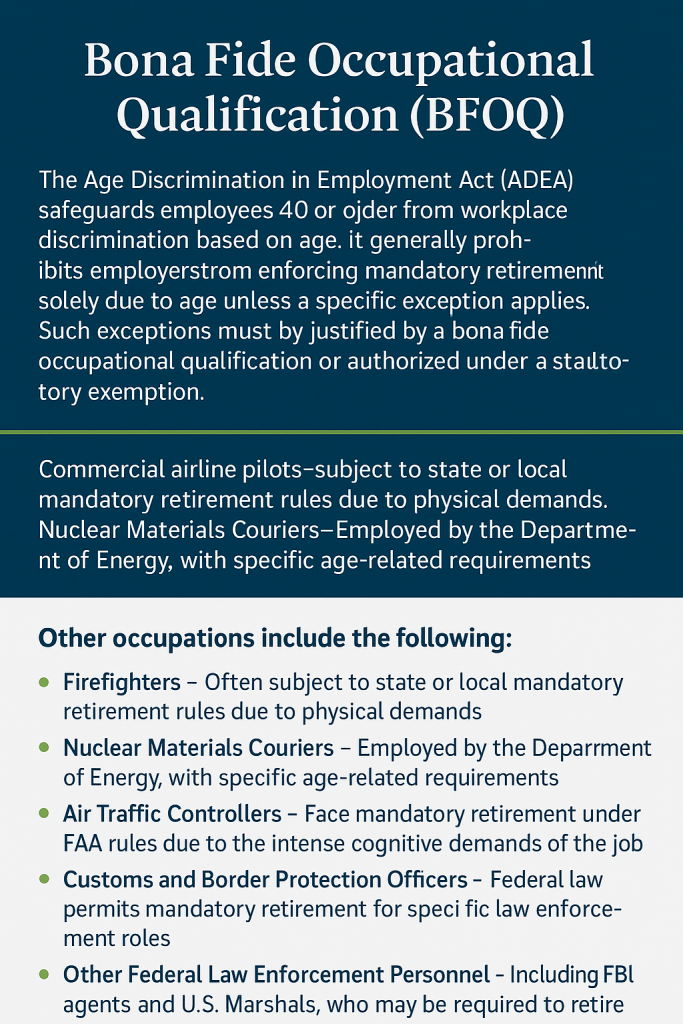 Bona Fide Occupational Qualification (BFOQ)  